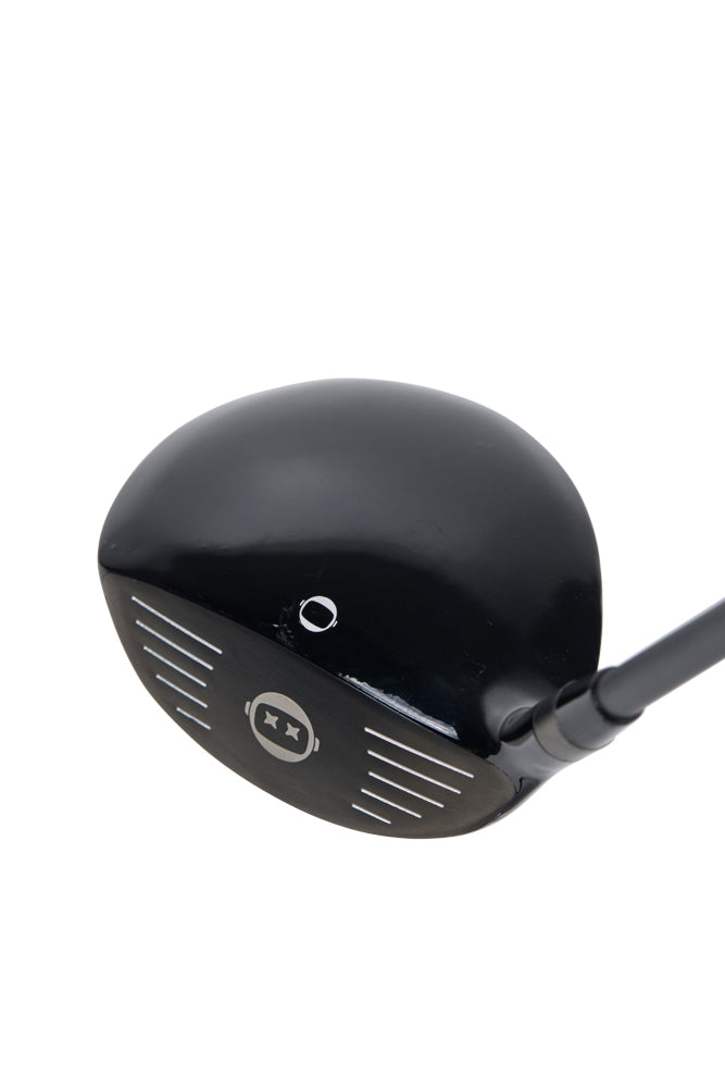 Black golf club on a white background