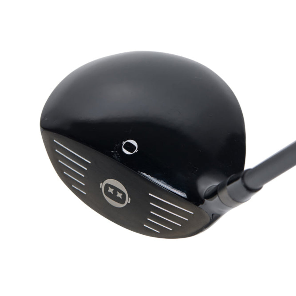 Black golf club on a white background
