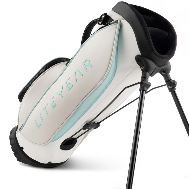 Kids Golf Bag Baby Blue Stand View