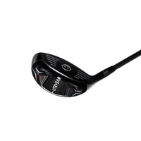 Black golf club head with 'LITEYEAR' branding on a white background