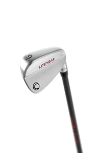 Golf club head with 'LITEYEAR' branding on a white background
