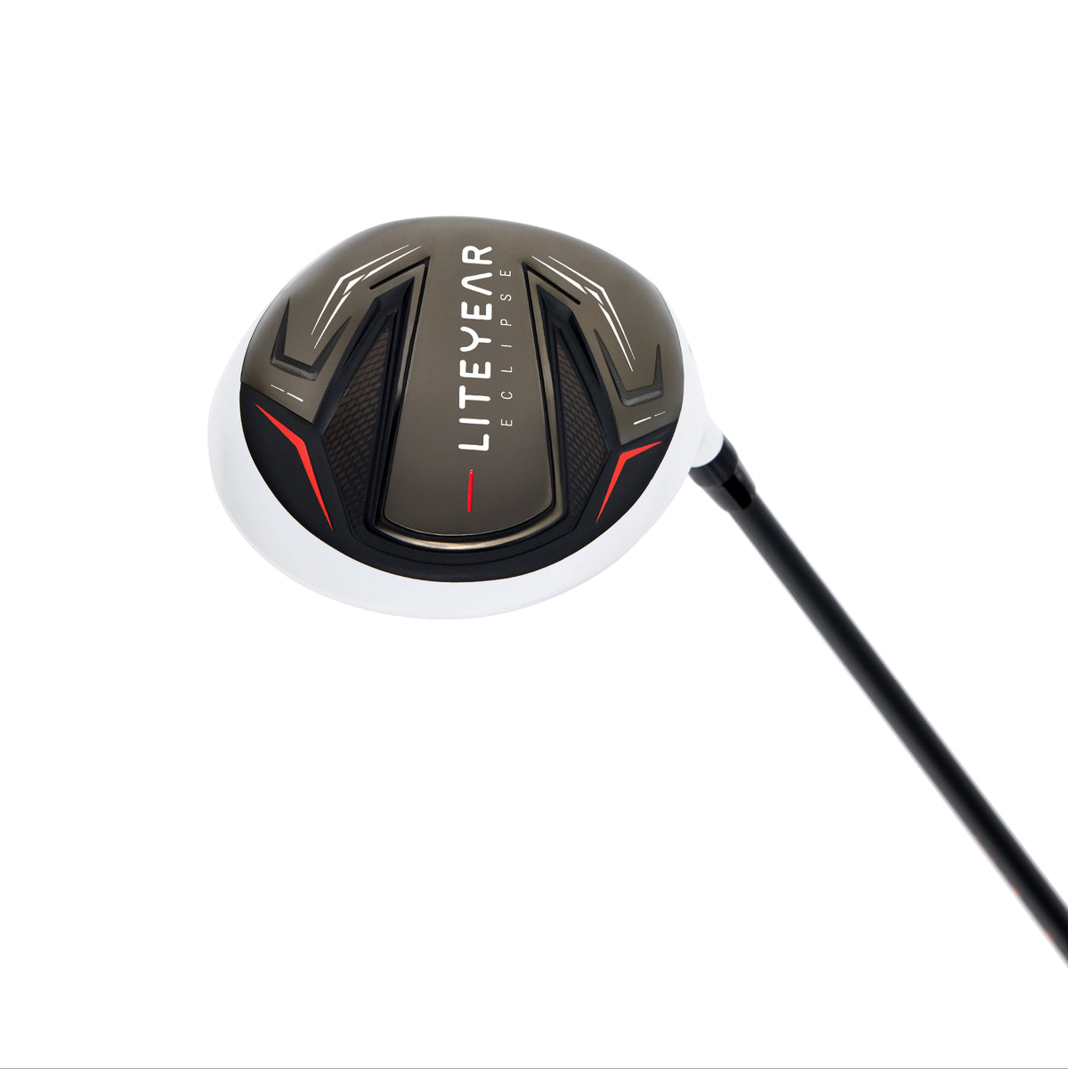 Golf club head with 'LITEYEAR' branding on a white background