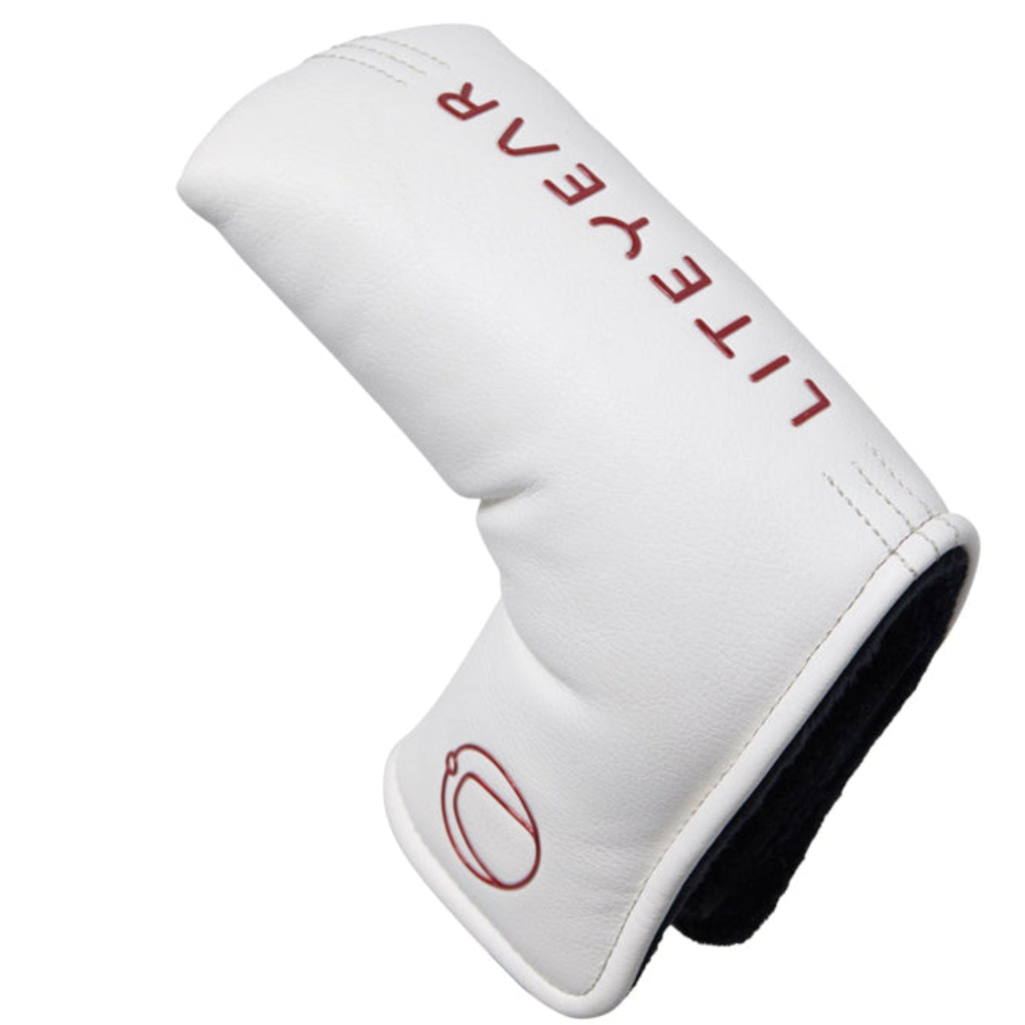 eclipse White golf club head cover with 'Liteyear' branding on a white background