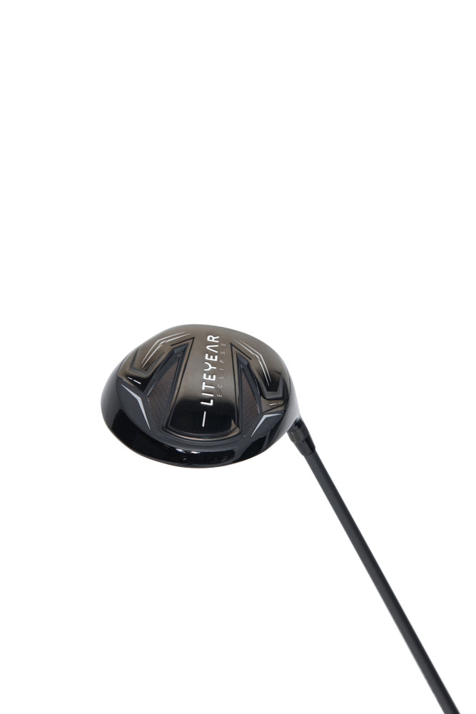 Golf club head with 'LITEYEAR' branding on a white background
