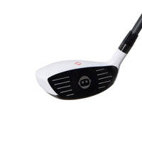 Golf club with white and black design on a white background