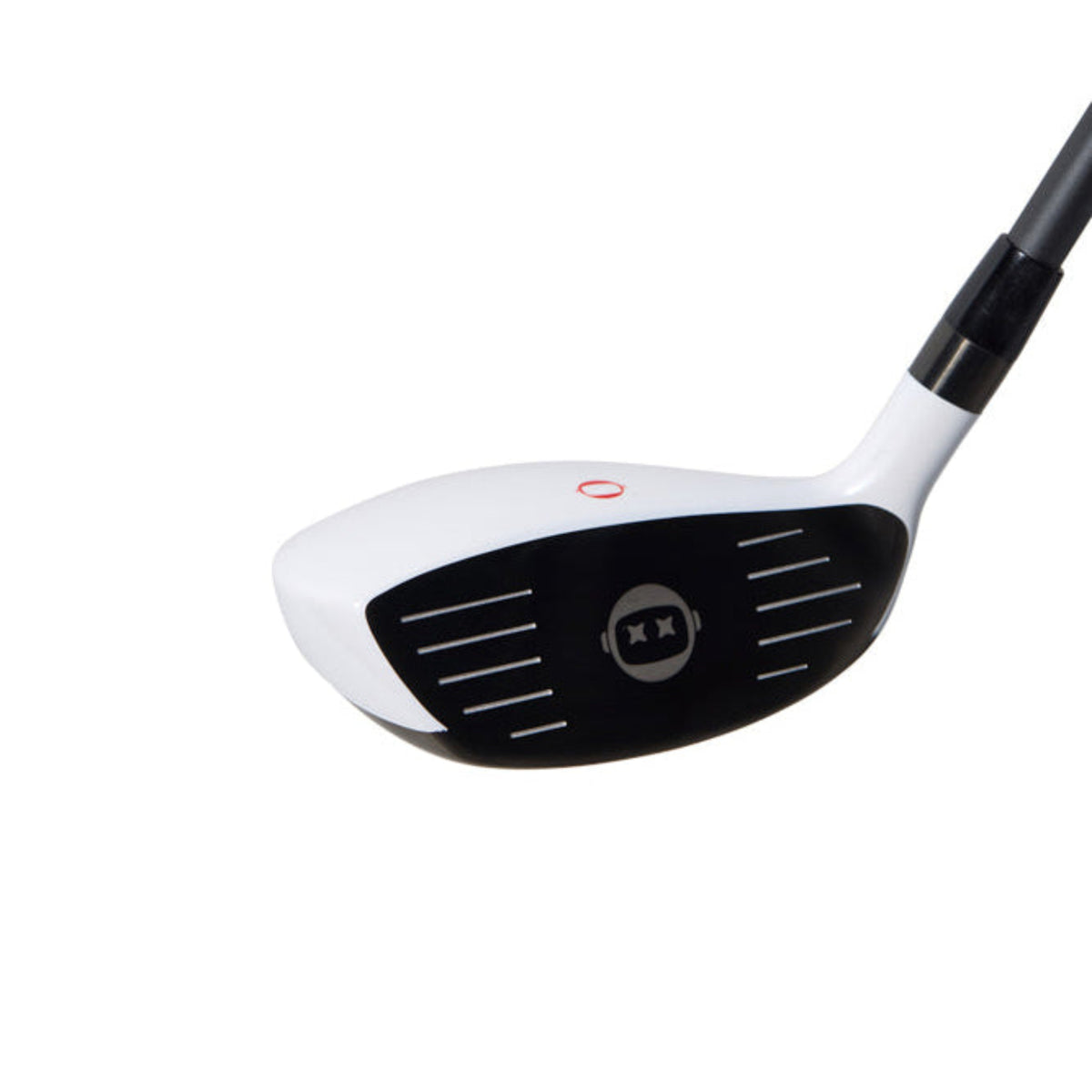 Golf club with white and black design on a white background