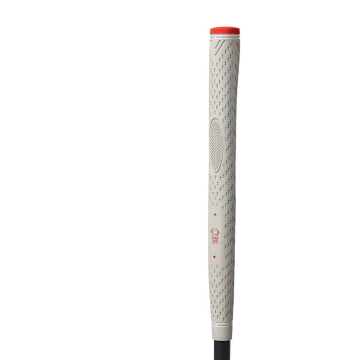 Golf club grip with textured design on a white background