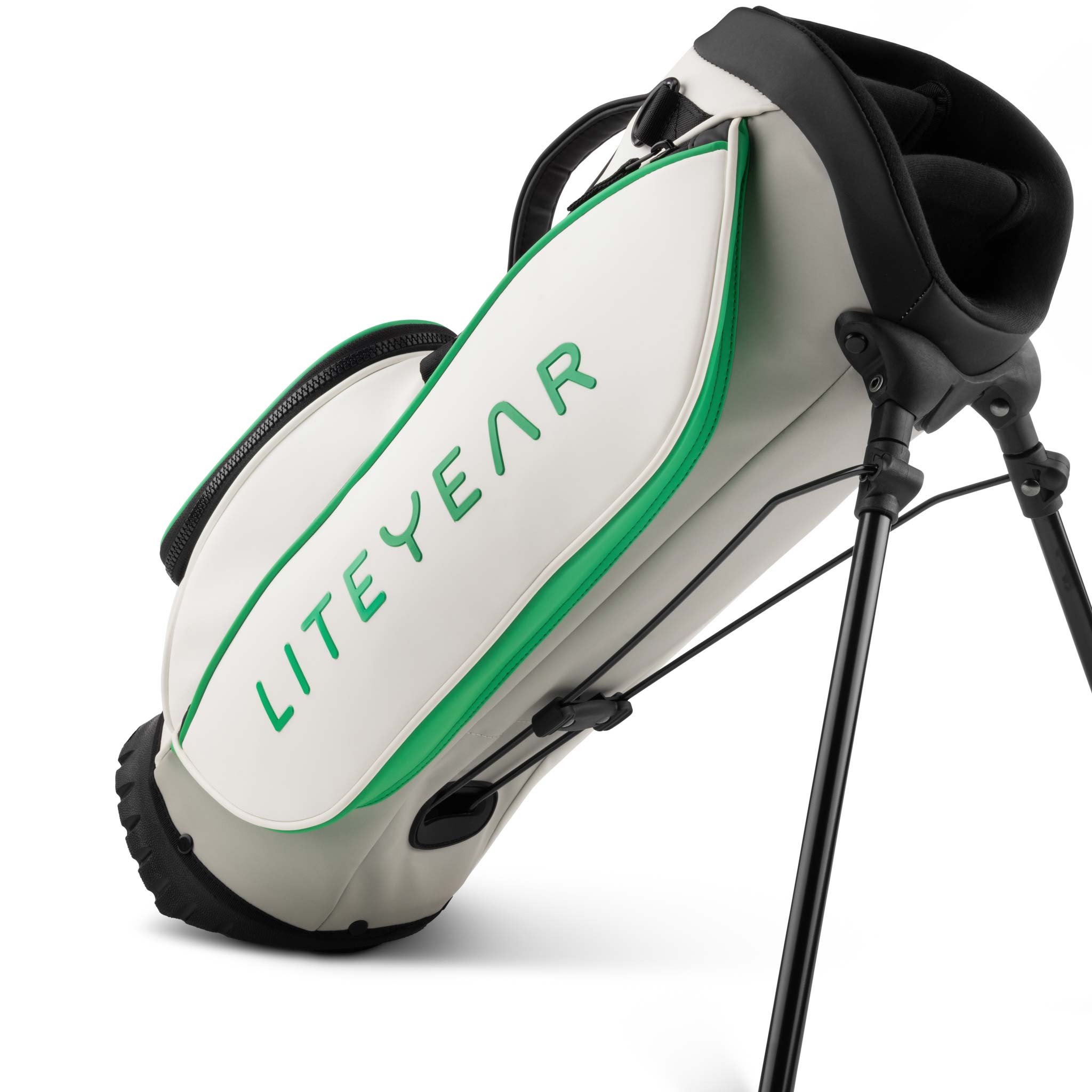 Kids Golf Bag Green Stand View